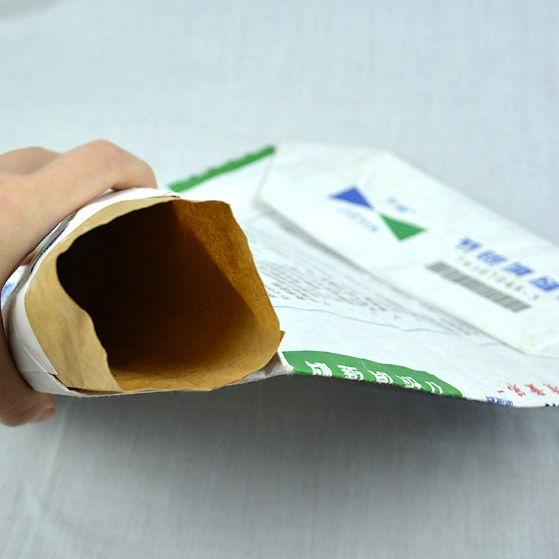 Industrial use kraft paper valve bag for cement, putty powder 10kg white paper cement bag