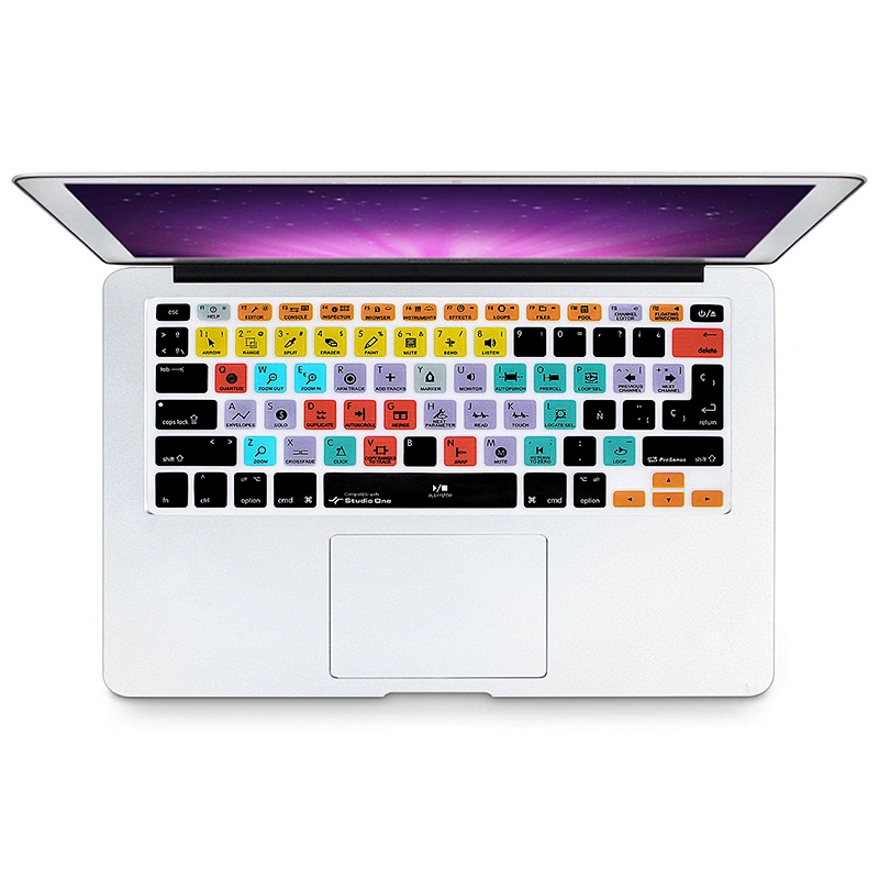 best seller amazon technology Multi-function Spanish Shortcuts Silicone Waterproof Keyboard Covers  For Macbook air