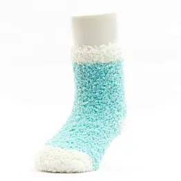 baby colorful double cuff pompoms thick cotton winter socks