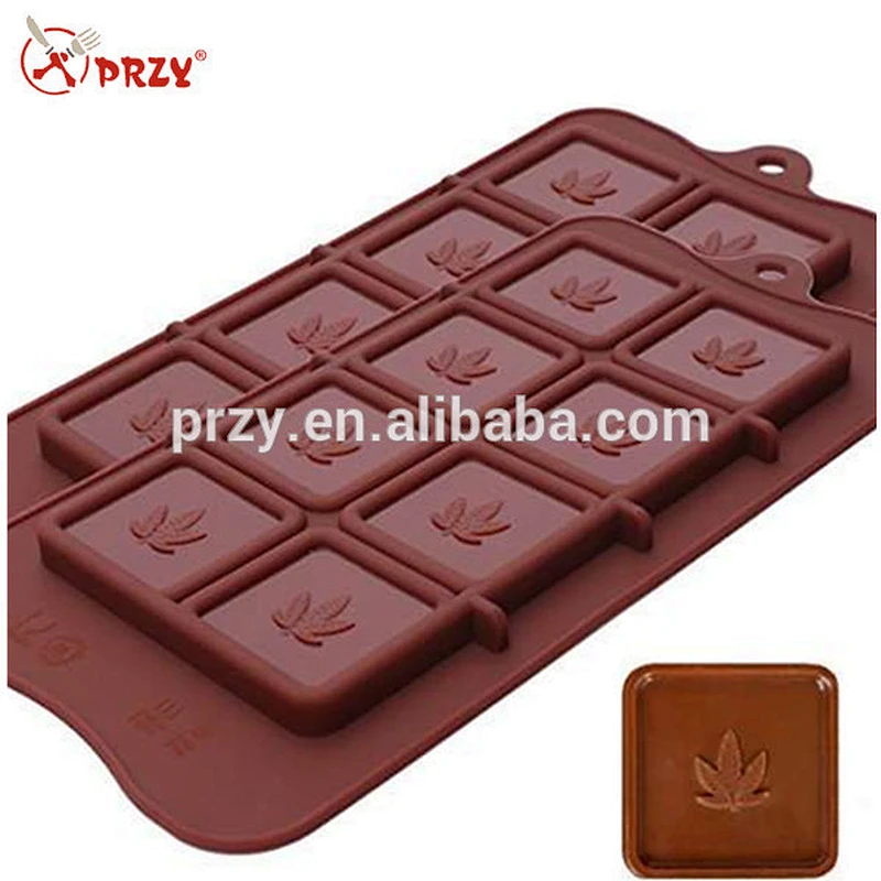 2018 PRZY 8 cavities Silicone Maple leaves chocolate mold Silicone Candy Molds Ice Tray Molds