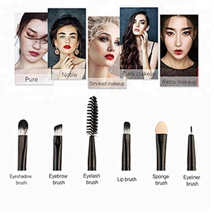 6pcs Cosmetic Makeup Brush Set Foundation Eyeshadow Eyeliner Lip Make Up Multipurpose Eye Brushes For Makeup