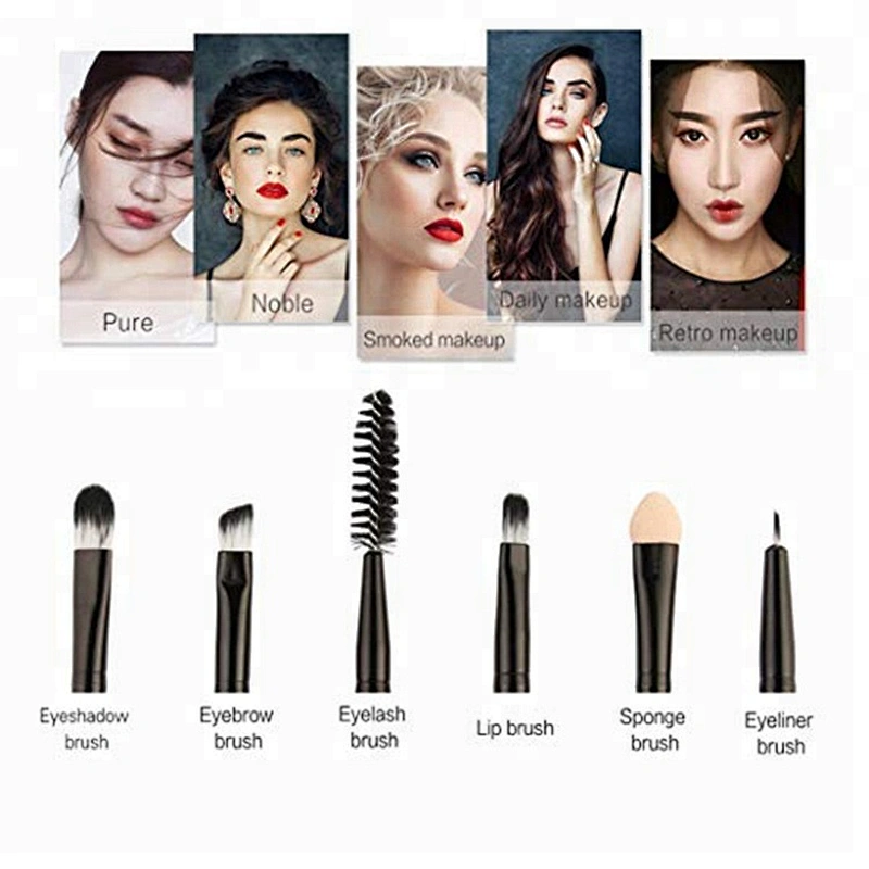 6pcs Cosmetic Makeup Brush Set Foundation Eyeshadow Eyeliner Lip Make Up Multipurpose Eye Brushes For Makeup