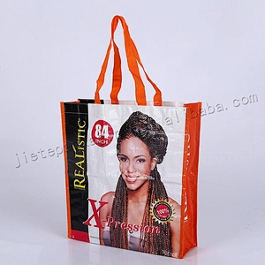 Customized plastic bopp laminated stand up pp woven shopping bag for promotion,market