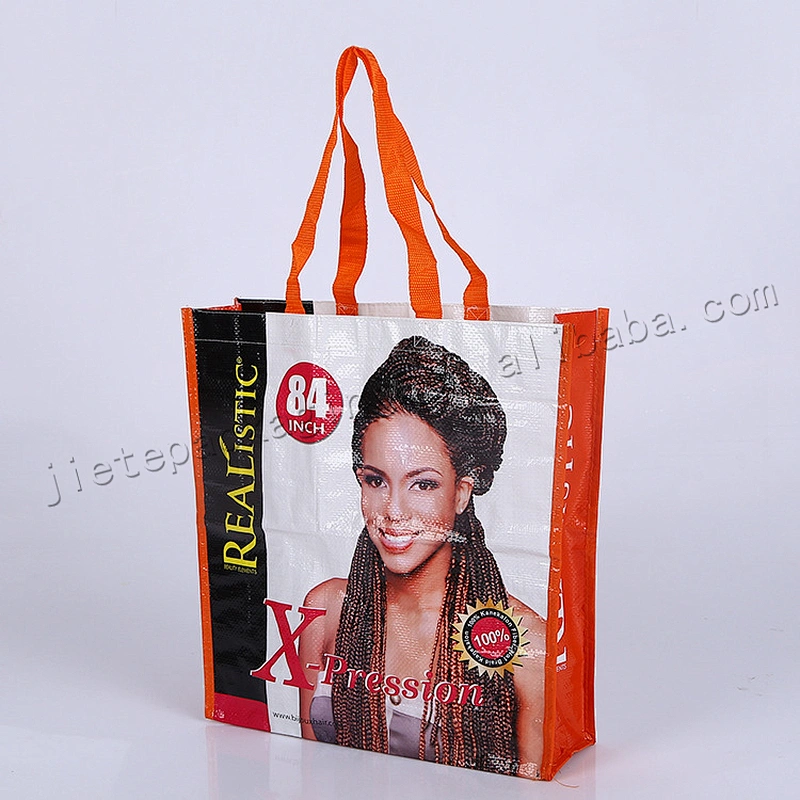 Customized plastic bopp laminated stand up pp woven shopping bag for promotion,market