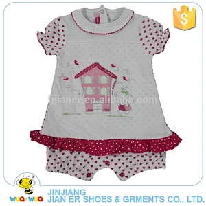 Customized summer sweat absorption cotton new born baby wear floral romper