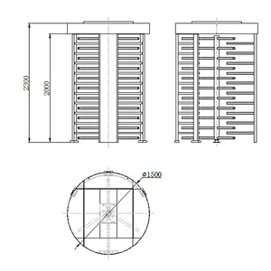 Smart Full Height Turnstile Gate With Access Control System