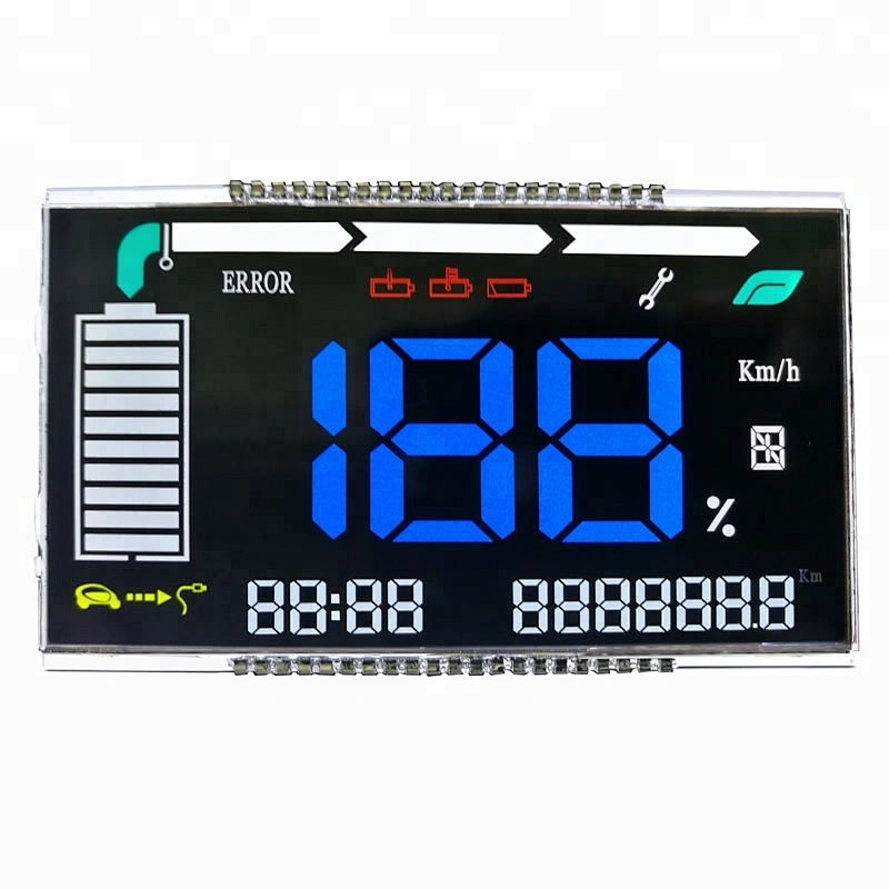 custom digit segment odometer VA transparent LCD screen display