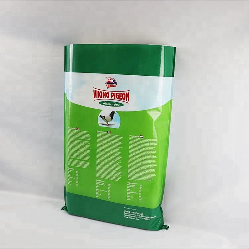 OPP lamination pp woven animal feed packaging bag 20kg for pigeon food, 25kg plastic animal feed bag