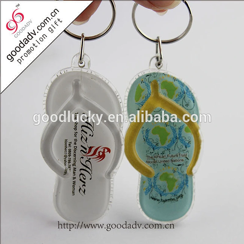 Heart-shaped key chain / slippers keychain / custom acrylic keychain