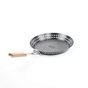 Cheap price Non Stick BBQ Skillet Basket for outdoor Barbecue
