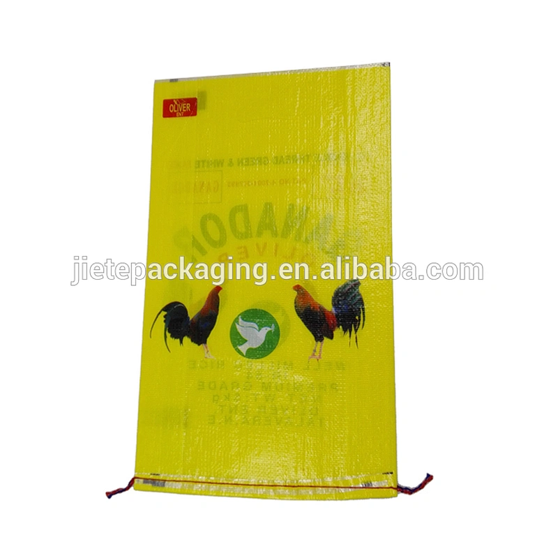 laminated and printed virgin transparent plastic pp woven rice packaging bags