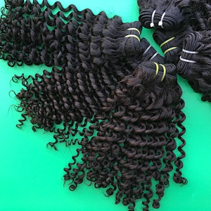 No Shedding no tangle raw indian curly hair cuticle aligned indian hair wholesale indian temple hair