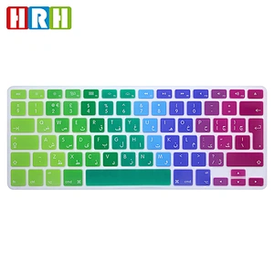 custom silicone language silicone rainbow keyboard cover protector laptop keyboard skin for macbook macbook pro retina display