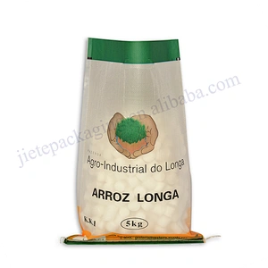 Customized transparent PP woven bag 5kg for flour,rice, wheat,bean,nuts,corn,seed,bird food