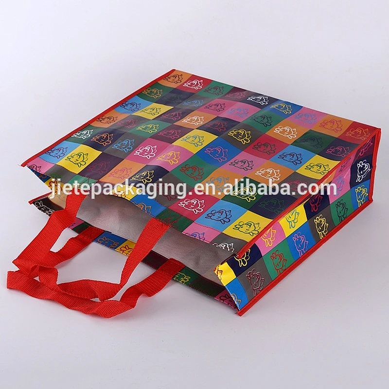 carrying soft loop handle shopping pp non woven bag with laminated printing