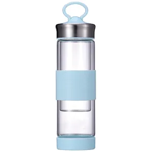 2018 New Promotion Product High Borosilicate Glass Water Bottle for School and Office Use