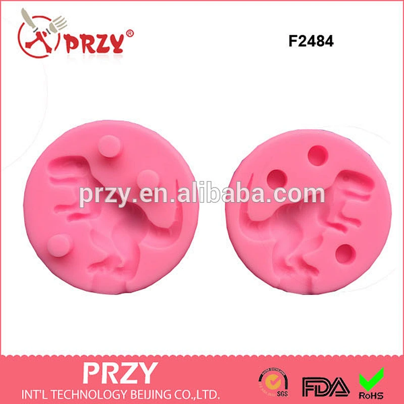 F2482 fondant cake decoration dinosaur mold silicone 3D