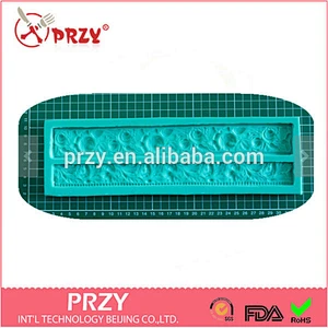 F2128 PRZY gum paste Floral Board silicone fondant mold