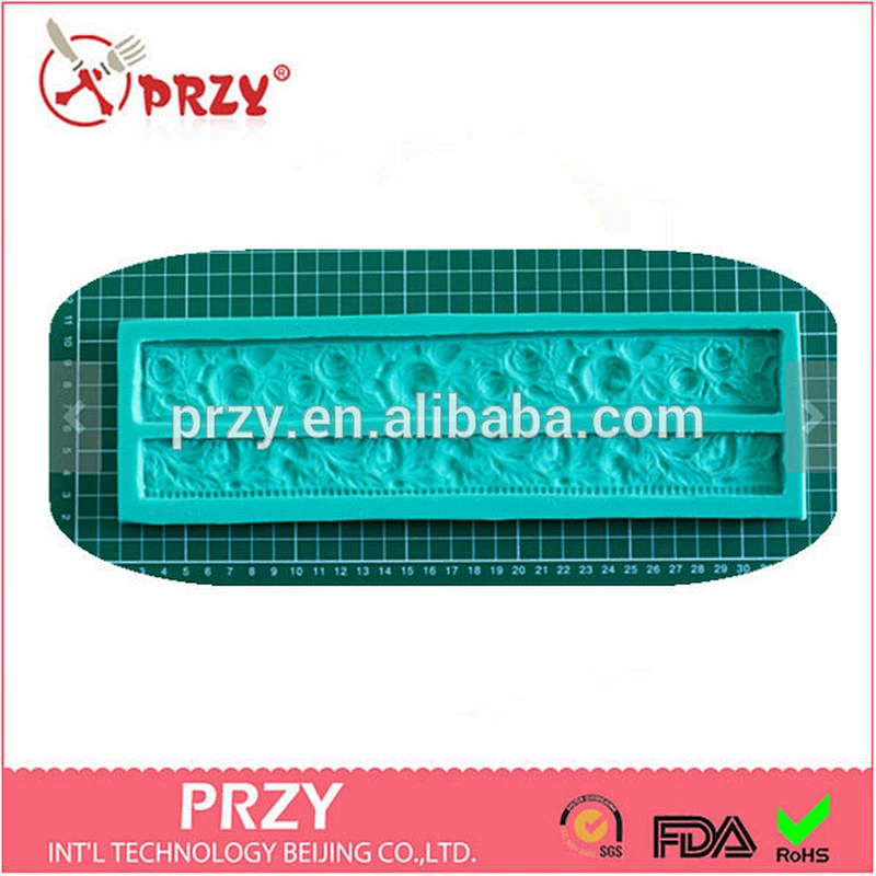 F2128 PRZY gum paste Floral Board silicone fondant mold