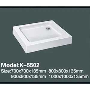 K-5502 Not Oval But Square 900*900mm Shower Bases Lowes Stand Up Flat Shower Pan