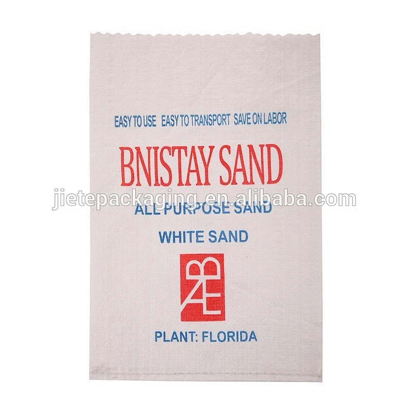 Durable plain polypropylene PP woven fabric sandbag 25kg manufacturers in China