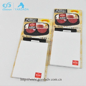 China supplier custom OEM logo magnetic fridge writing memo pad with magnet board