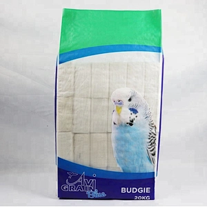 China bopp laminated pp woven birdseed packaging bag,animal feed bag pp woven