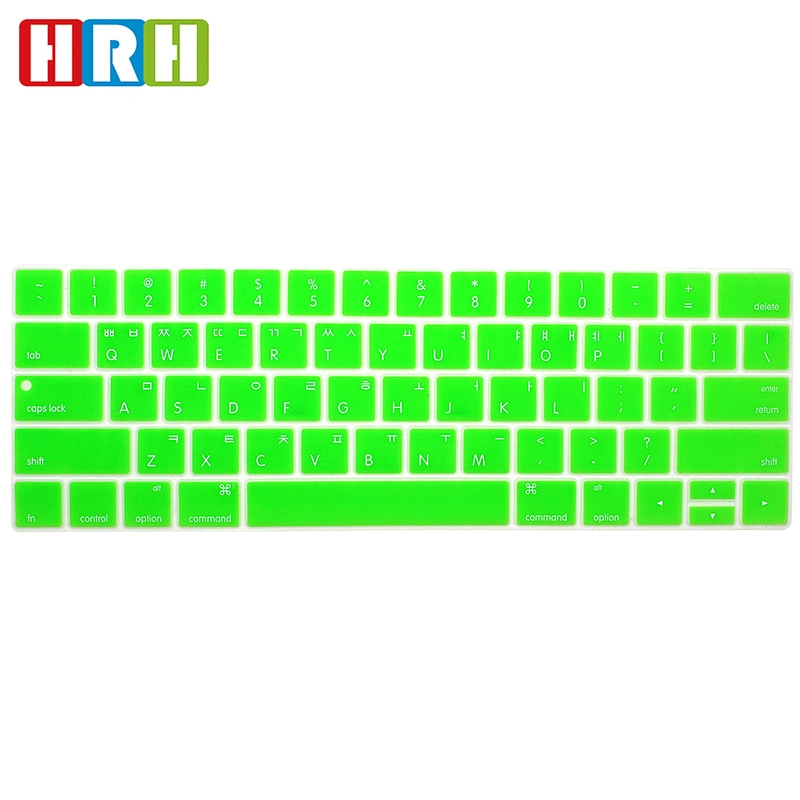 Custom Keyboard korean Skin Silicone Cover colored laptop keyboard skin cover keyboard  for macbook pro 13 touch bar