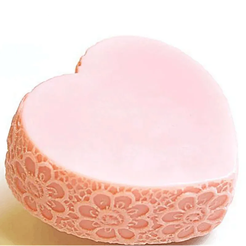 Lace Heart Shape silicone soap mold