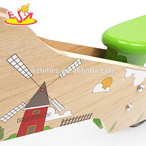 Wholesale cartoon style children wooden green balance bike best wooden green balance bike W16C184