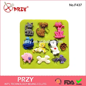multi shapes silicone cake mold , animal silicone cake mold