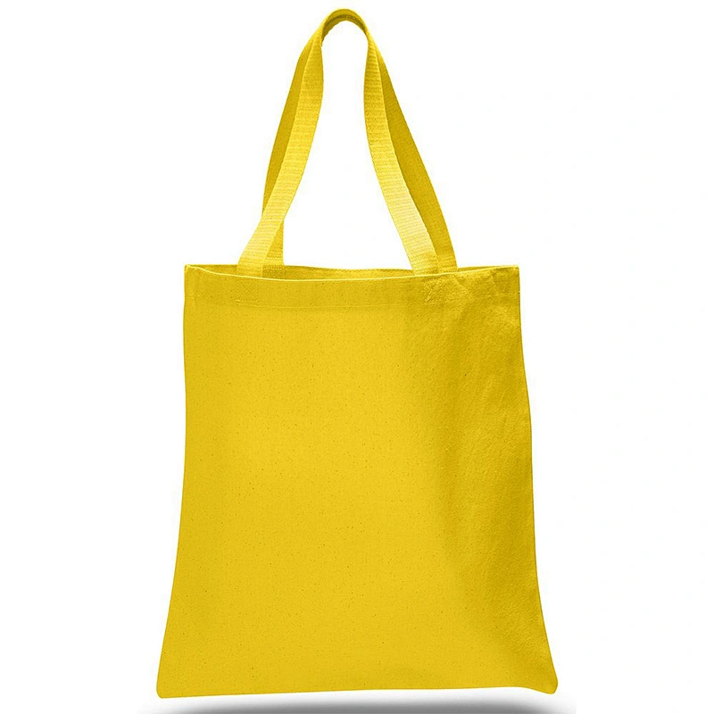 2019 Customise Personalized Natural Cotton Canvas Tote Bag With Outside Pockets