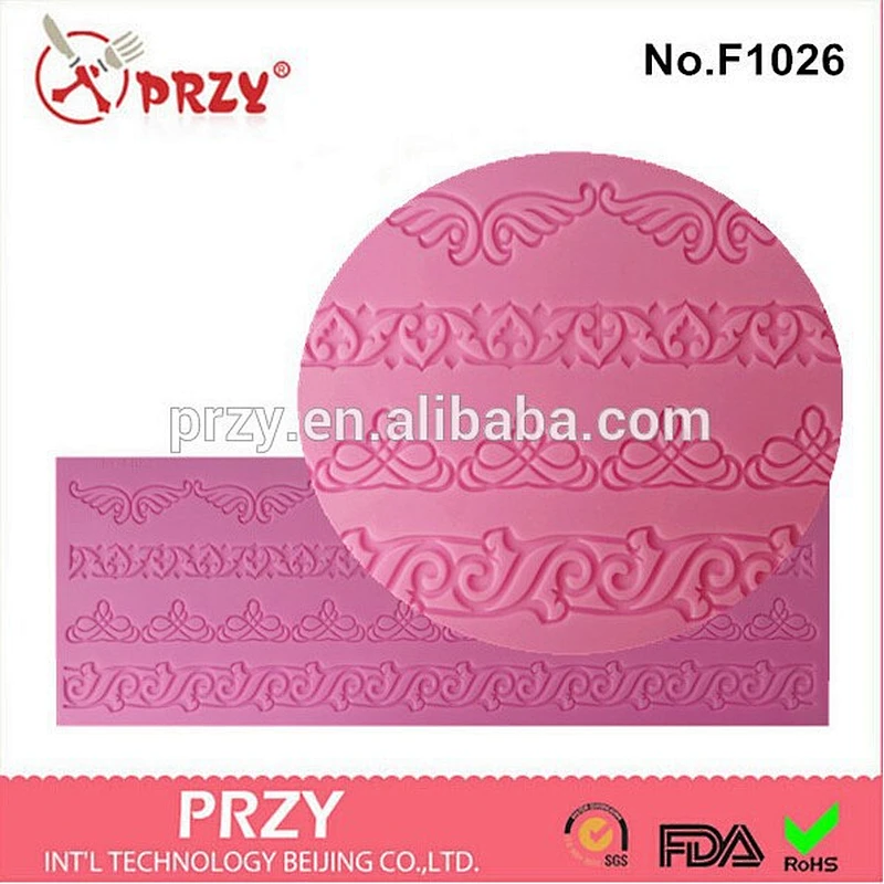 Fondant lace mold for cake decorating