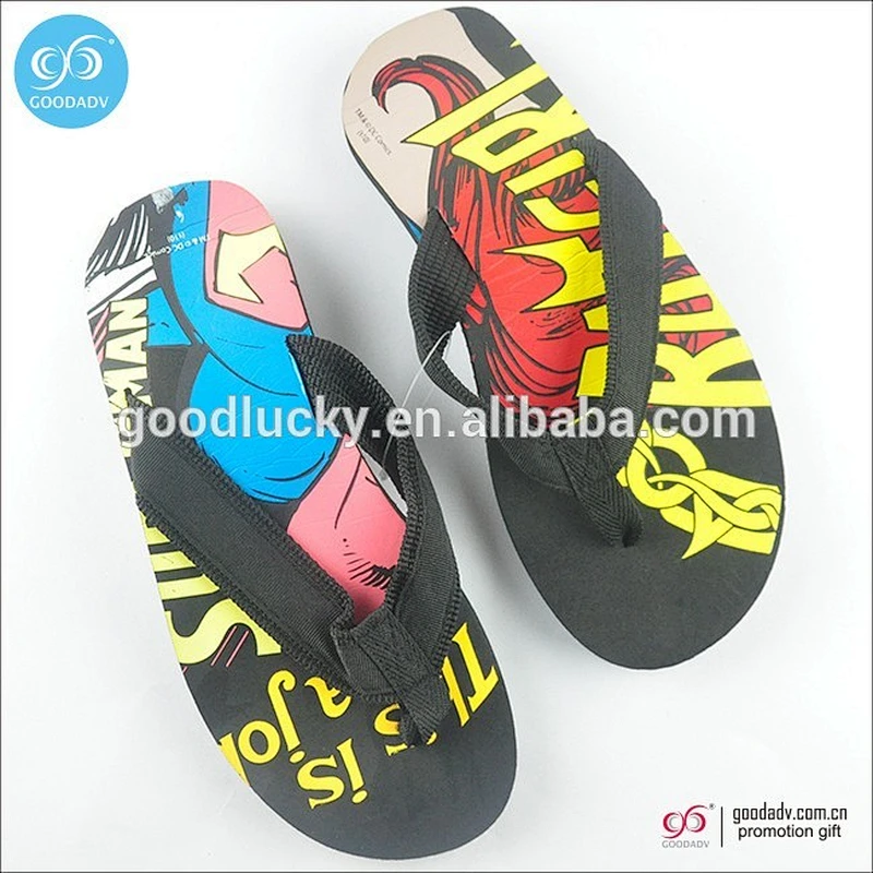 Thick EVA sole anime printed summer outdoor cheap fashion hot young slipper