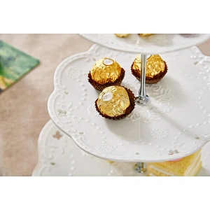 2019 beautiful ceramic dish tableware three-layer dessert plate fo party