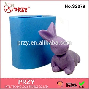 DIY handmade 3d rabbit silicone molds for soap making