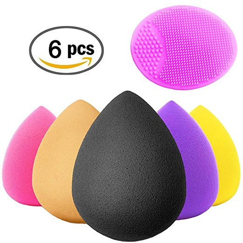 6pc Facial Exfoliating Cleanser Brush and sponge