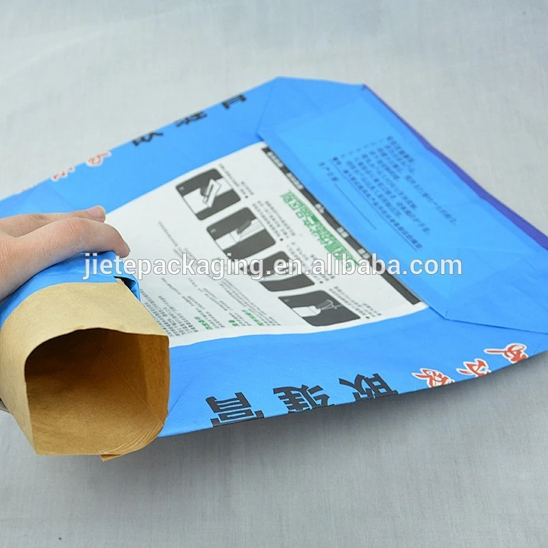 10kg 25kg 50kg kraft paper bag for putty powder, cement, flour, potato starch packing with valve port