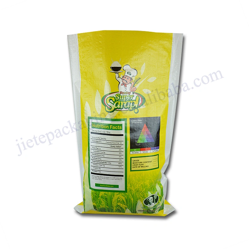 Bopp laminated pp woven rice packing bag sack 50kg agriculture use for export