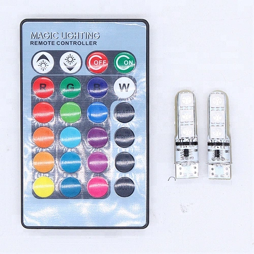 Error Free 12V Strobe Car Light 5050 6SMD Silicon Canbus RGB T10 LED Bulbs