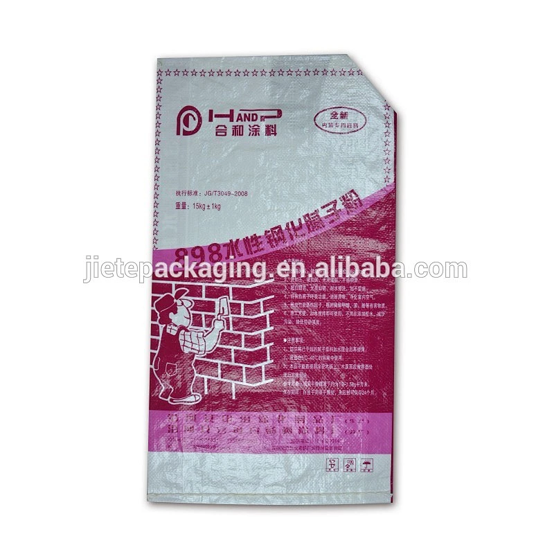 moisture proof cement, putty, mortar pp woven bags packing 50kg 25kg with valve port