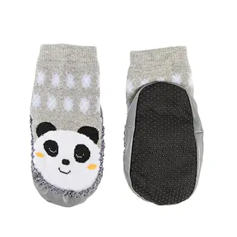 high quality silicone 3d knitting kids anti slip floor home animal baby socks