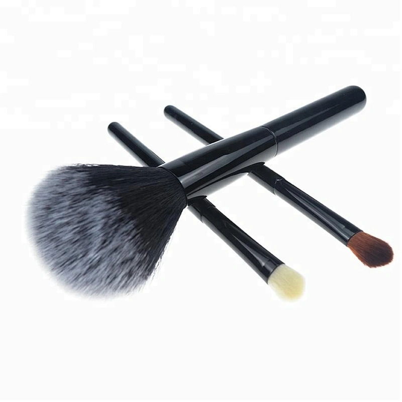 5PCS Plastic makeup brush black Ferrule makeup brush set makeup customized brush for 2018