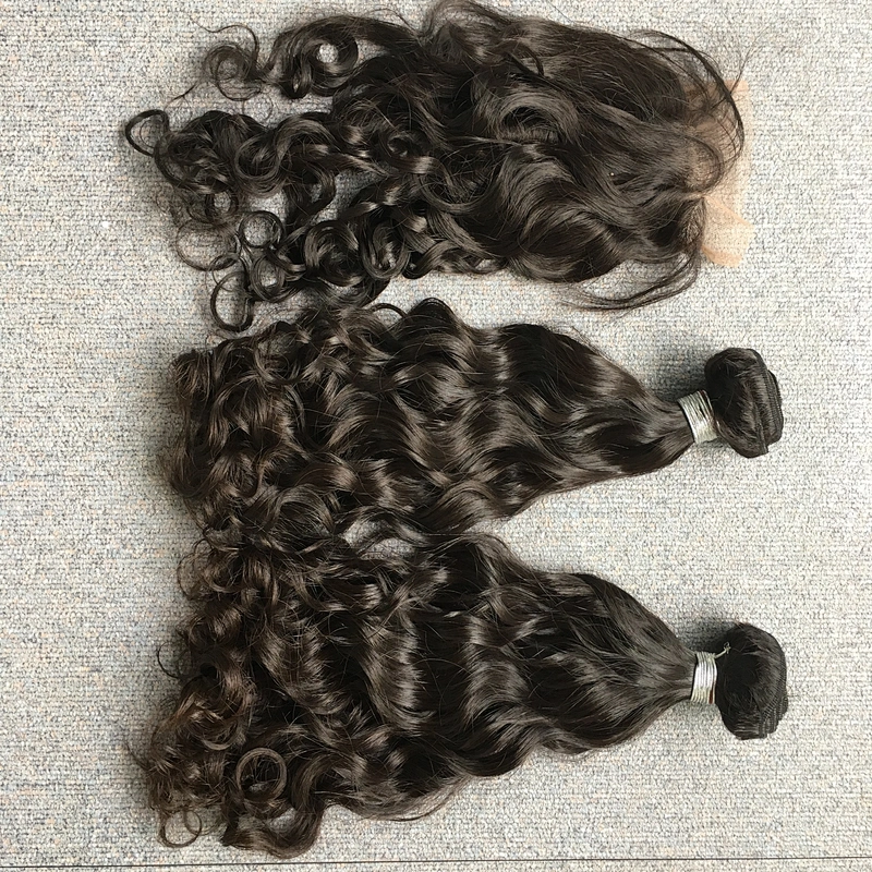 The best seller all over the world 16 inch deep wave cuticle aligned malaysian hair bundles with closure