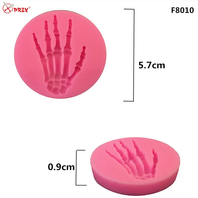 Horrorable Style Silicone Halloween Skull Hand Molds Fondant Silicone Soap Mould DIY Cake Decoration Mold