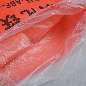 Top sale red plastic pp woven chemical resistance packaging bag with lining