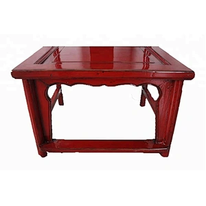 chinese antique high back high glossy chair