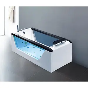 Chinese Manufacture Cheap  Acrylic Transparent Bathtub Whirlpool Massage Bathtub