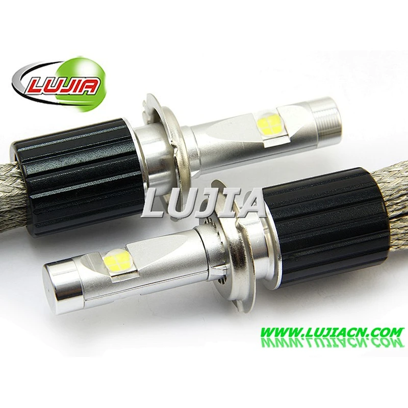 6V-48V 60W XHP70 H7 LED Automotive Headlight Focal Adjustable Fanless L7 6600lm XHP70 LED Car LED Headlight H7 pk G70 P70 V8