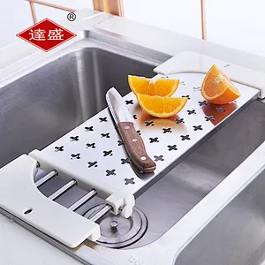 Buy online white sink top side draining stainless steel dish drainer for sale